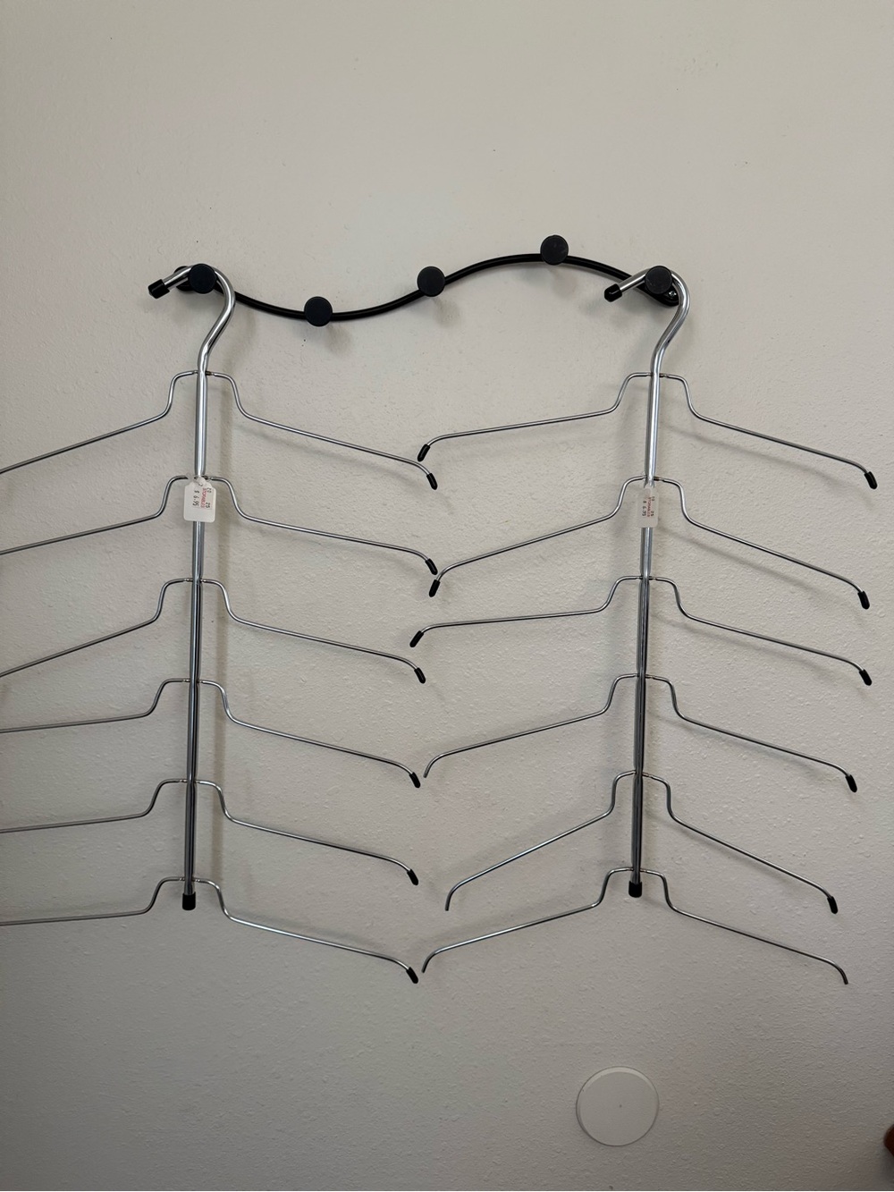 Multi-Tier Chrome Pants Organizer Hanger - Silver